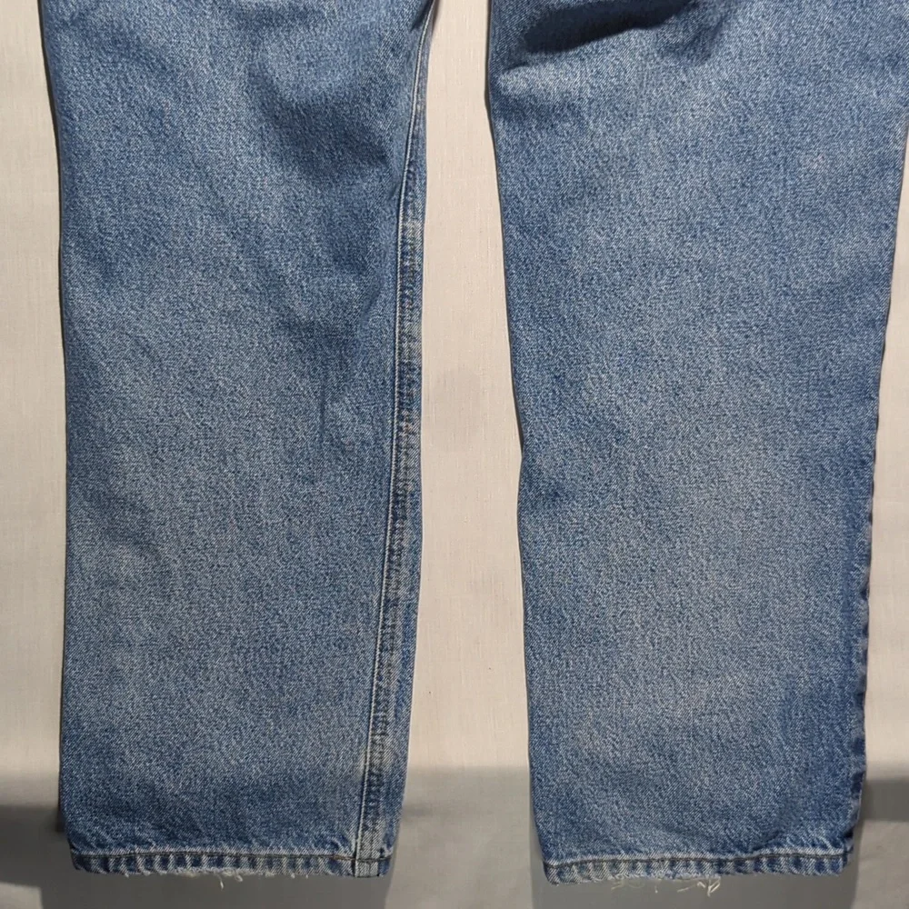 Carhartt Traditional Fit Tapered Straight Leg Mens Jeans Size 40 Leather Logo - Picture 6 of 7
